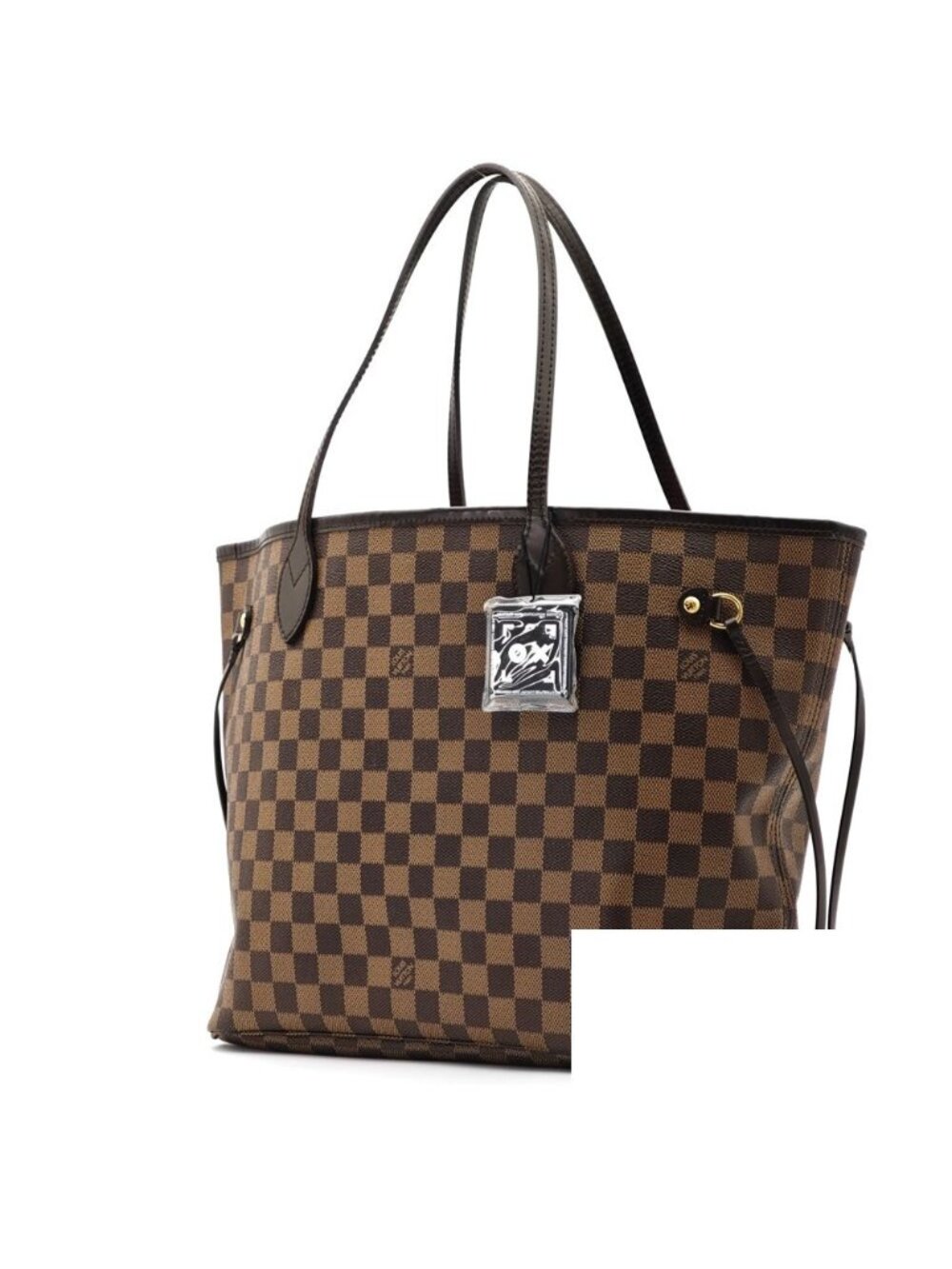 Louis Vuitton Neverfull MM Damier Ebene Canvas Brown Tote Bag